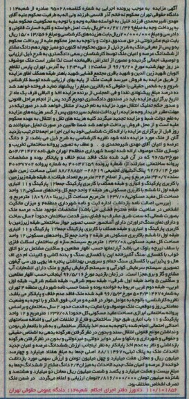 مزایده,مزایده پلاک ثبتی های تجمیعی