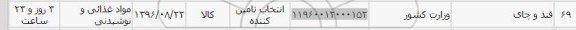 استعلام, استعلام قند و چای