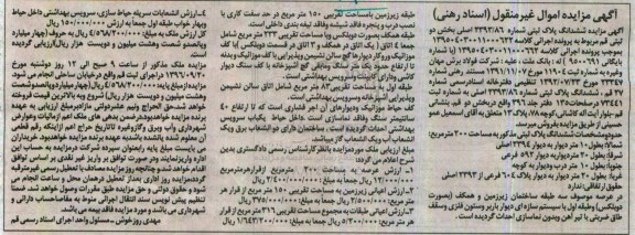 مزایده,مزایده ششدانگ پلاک ثبتی عرصه دویست متر
