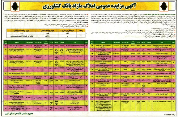 مزایده,مزایده عرضه املاک مازاد 