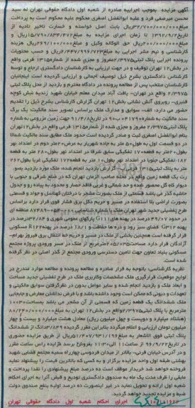 مزایده,مزایده زمین مزروعی بخش دوازده تهران