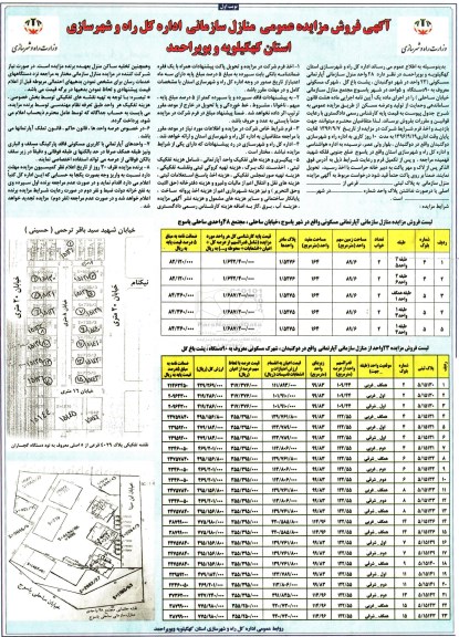 مزایده,مزایده عمومی فروش منازل سازمانی