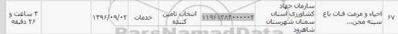 استعلام, استعلام احیاء و مرمت قنات باغ سینه مجن