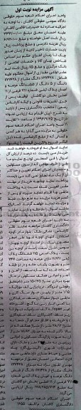مزایده,مزایده پلاک ثبتی بخش دو کاشان نوبت اول