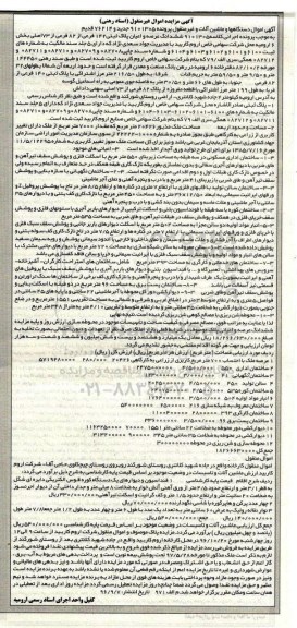 مزایده,مزایده دستگاهها و ماشین آلات و غیرمنقول ششدانگ پلاک ثبتی