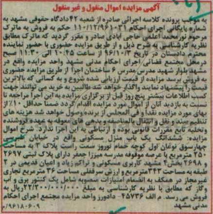 مزایده,مزایده منزل مسکونی مساحت 250متر