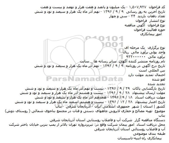 مناقصه,مناقصه تهیه مصالح و حفاری لایروبی چاههای دستی و قنات 
