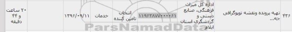 استعلام , استعلام ​تهیه پرونده و نقشه توپوگرافی