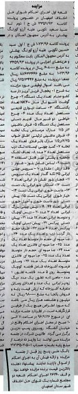 مزایده, مزایده فروش  یخچال فریزر آبریزدار- چرخ گوشت ناسیونال و ...