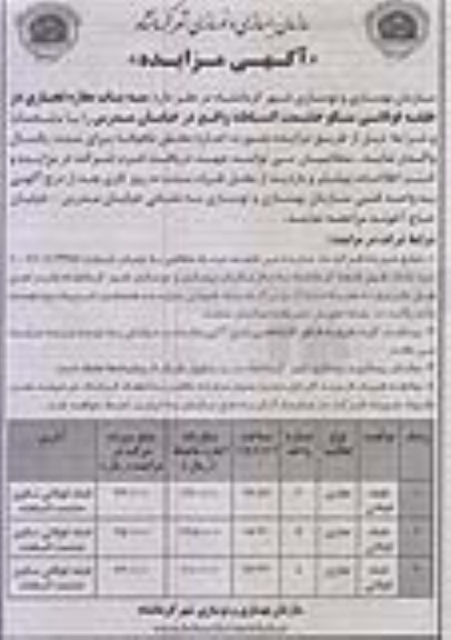 مزایده ,مزایده اجاره سه باب مغازه تجاری