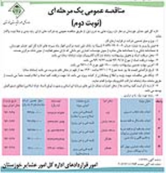 مناقصه,مناقصه احداث جاده تلخاب خسروی ... نوبت دوم