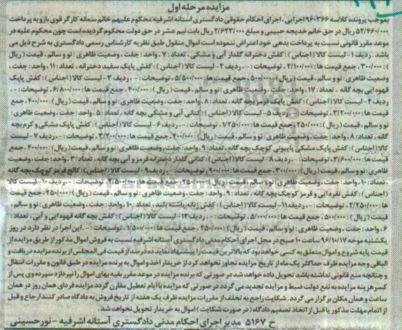 مزایده, مزایده کفش دخترانه و ...
