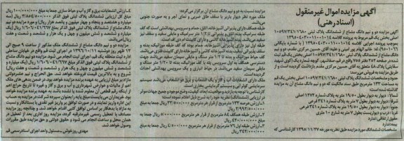 مزایده,مزایده دو و نیم دانگ مشاع از پلاک ثبتی بخش یک