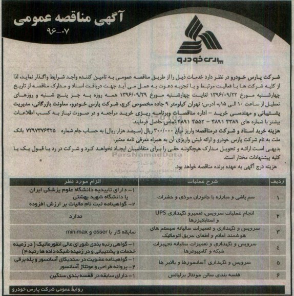 مناقصه,مناقصه سم پاشی و مبارزه با جانوران ...