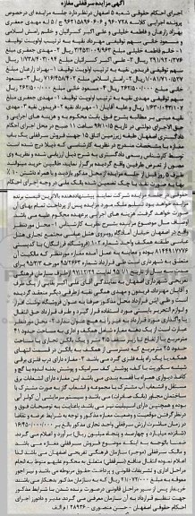 مزایده,مزایده سرقفلی مغازه 