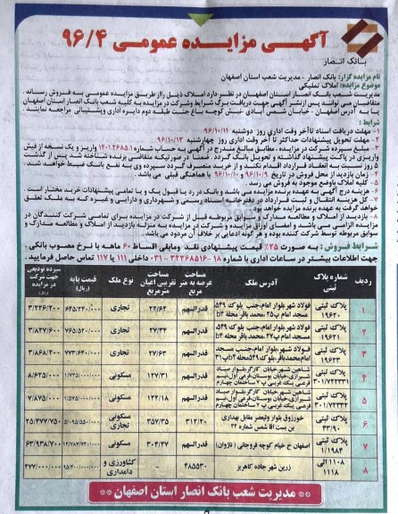 مزایده,مزایده فروش املاک تملیکی