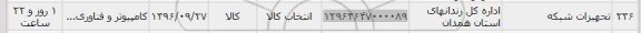 استعلام, استعلام ​تجهیزات شبکه 