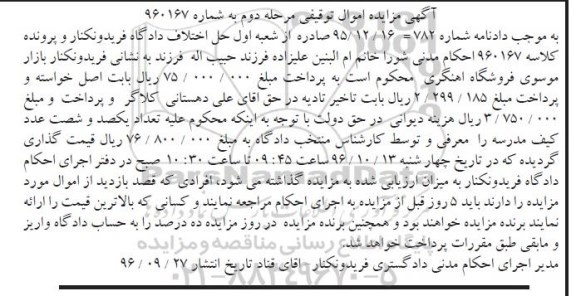 آگهی مزایده,مزایده تعداد 160 عدد کیف مدرسه - مرحله دوم