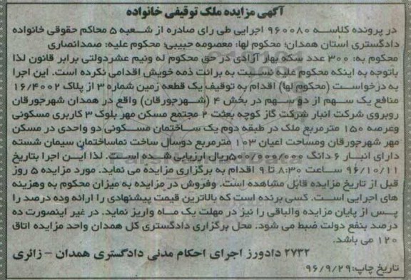 مزایده,مزایده یک قطعه زمین بخش چهار