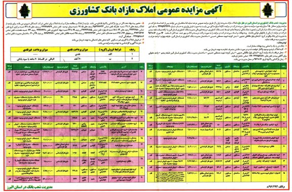 مزایده,مزایده عرضه عمومی املاک مازاد