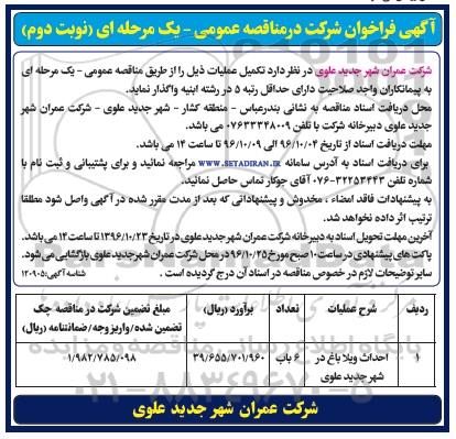 مناقصه,مناقصه احداث ویلا باغ ...نوبت دوم 