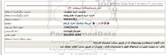 استعلام, استعلام اورینگ وپکینگ مارک گراکو  