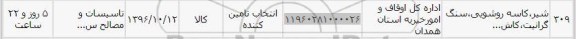 استعلام, استعلام ​شیر، کاسه روشویی، سنگ گرانیت