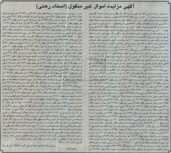 مزایده,مزایده ششدانگ زمین محل احداث گاوداری 5000متر