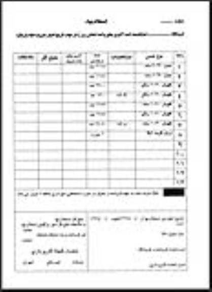 استعلام بهاء, استعلام بهاء جدول و کفپوش