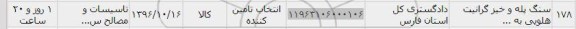 استعلام، استعلام سنگ پله و خیز گرانیت هلویی