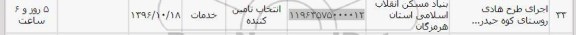استعلام , استعلام اجرای طرح هادی روستا