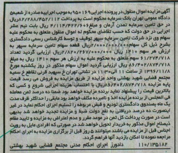 مزایده,مزایده سهام