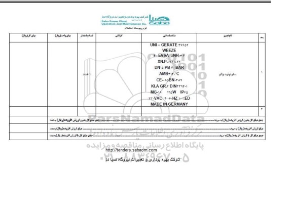 استعلام , استعلام سلونوئید ولو