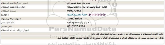 استعلام, استعلام جعبه تقسیم فلزی