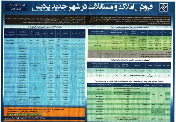 مزایده ,مزایده فروش املاک و مستغلات شهر جدید پردیس