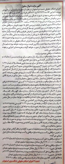 مزایده,مزایده فروش سرقفلی سه باب مغازه