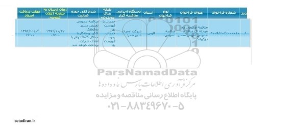 مناقصه,  مناقصه عمومی دومرحله ای تعریض مسیر دوکوهک , سامانه تدارکات الکترونیکی دولت