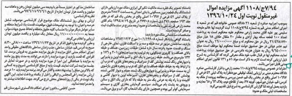 مزایده,مزایده پلاک ثبتی 42 فرعی بخش یک قم 
