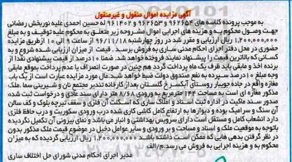 مزایده,مزایده مغازه مساحت 144 مترمربع