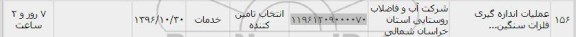 استعلام, استعلام ​عملیات اندازه گیری فلزات سنگین