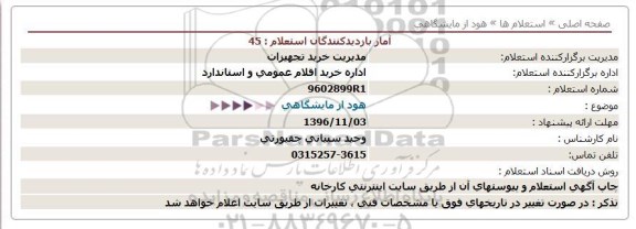 استعلام, استعلام هود آزمایشگاهی  