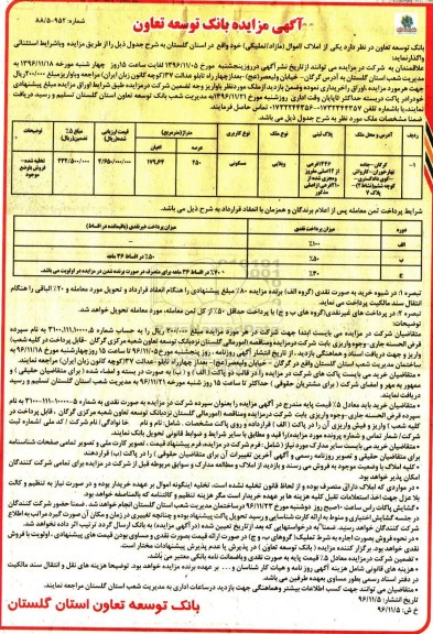 مزایده,مزایده واگذاری ملک ویلایی مسکونی عرصه 250 مترمربع