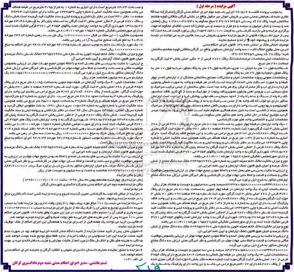 مزایده,مزایده سه واحد آپارتمان مسکونی مرحله اول