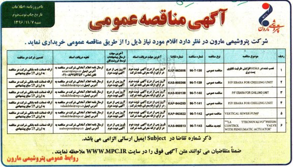 مناقصه , مناقصه افزایش ظرفیت تابلوی ...نوبت دوم
