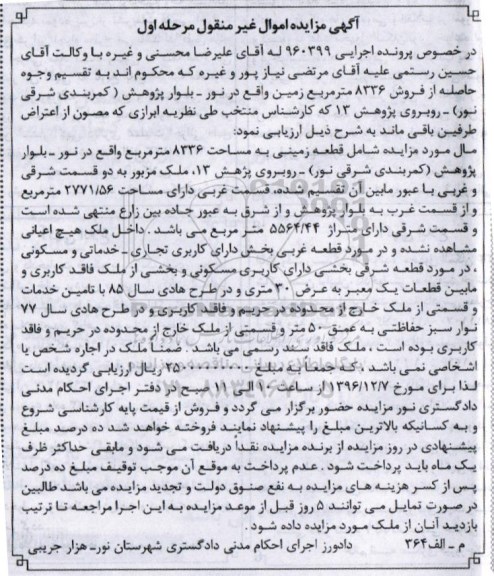 مزایده,مزایده 8336 مترمربع زمین مرحله اول