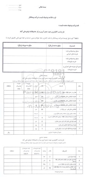 استعلام, استعلام طرح نصب کافونوری 