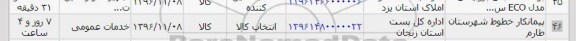 استعلام , استعلام پیمانکار خطوط شهرستان طارم 