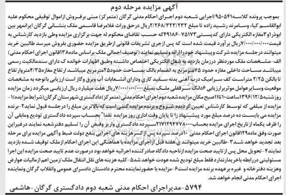 مزایده,مزایده ملک مساحت داخلی مغازه 75 متر مرحله دوم