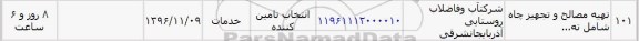 استعلام , استعلام تهیه مصالح و تجهیز چاه
