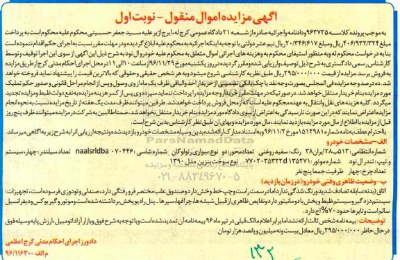 مزایده, مزایده خودرو رنولوگان